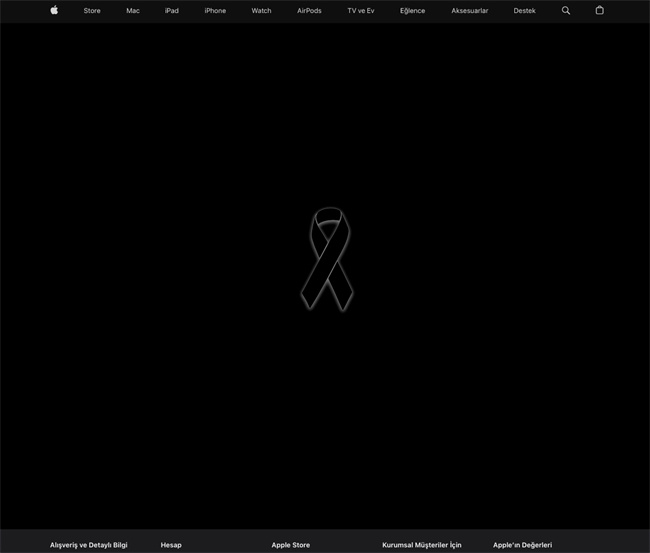 iphone土耳其官网主页变黑 哀悼地震遇难者