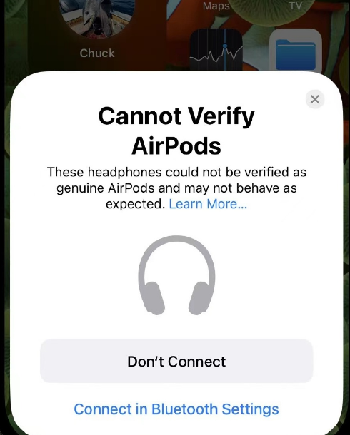 iOS16可检测假冒AirPods真的假的2